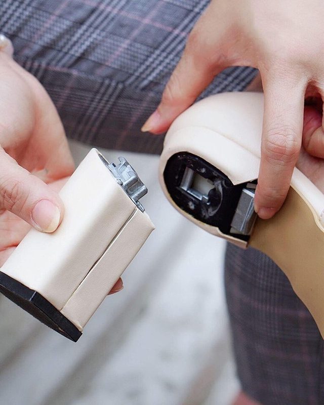 The interchangeable heel mechanism